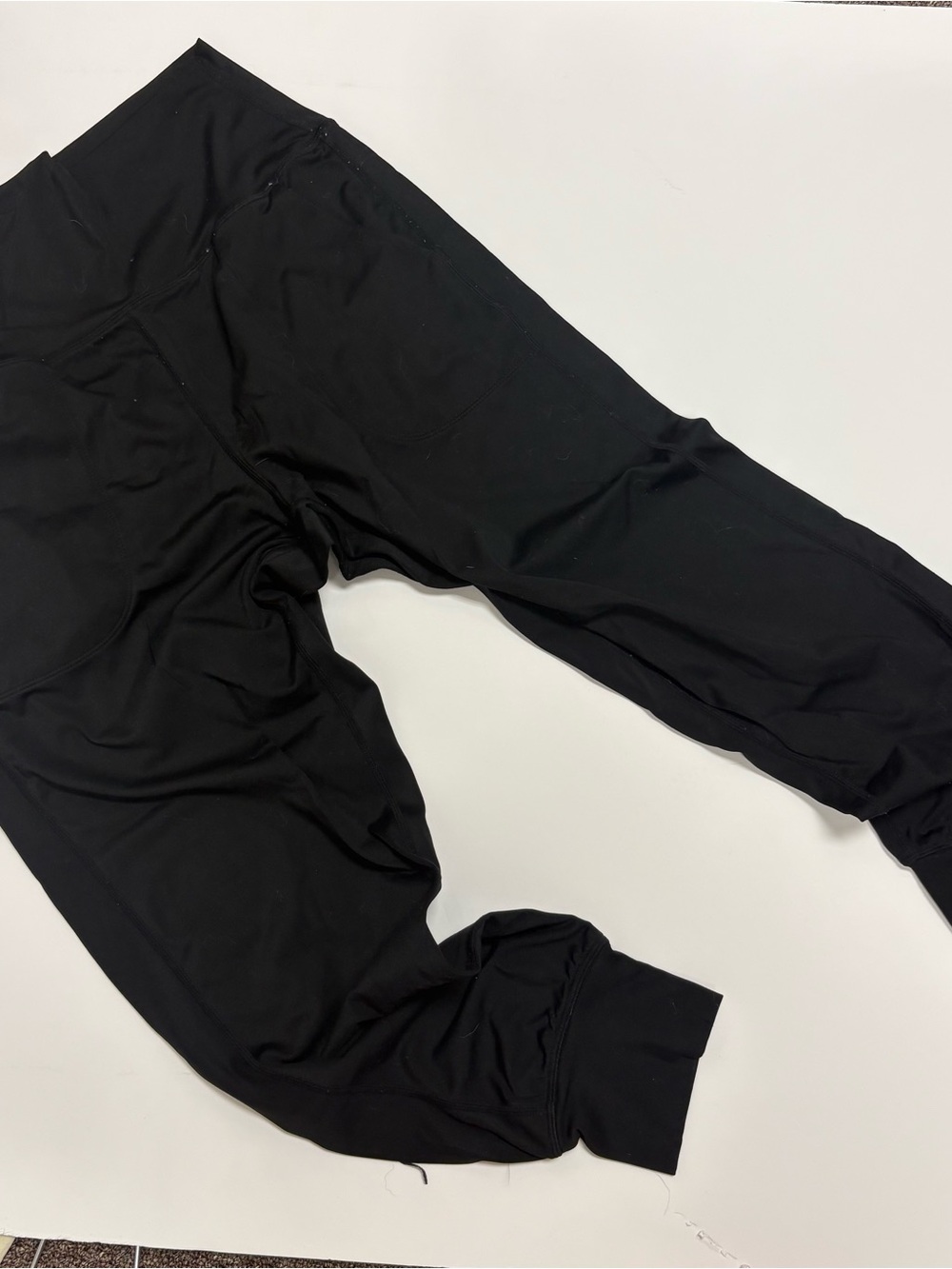 Colorfulkoala Black High Waisted Joggers with Pockets Size M Activewear Pants